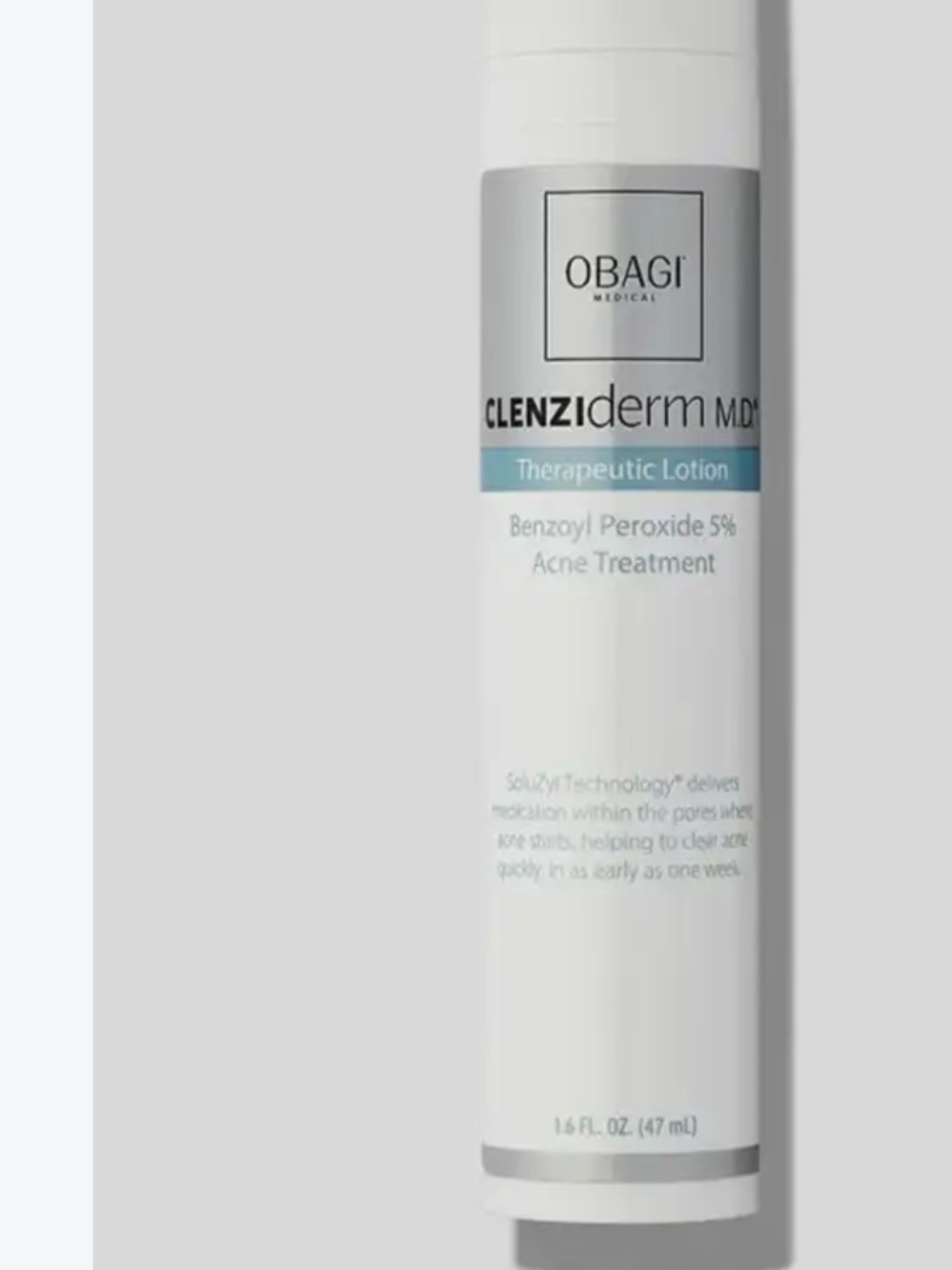 Obagi Clenziderm Therapeutic Lotion White with Light Blue Accents